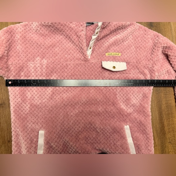 Simply Southern Simply Soft Sherpa Pullover in Pink (Muave) XL - Picture 4 of 7